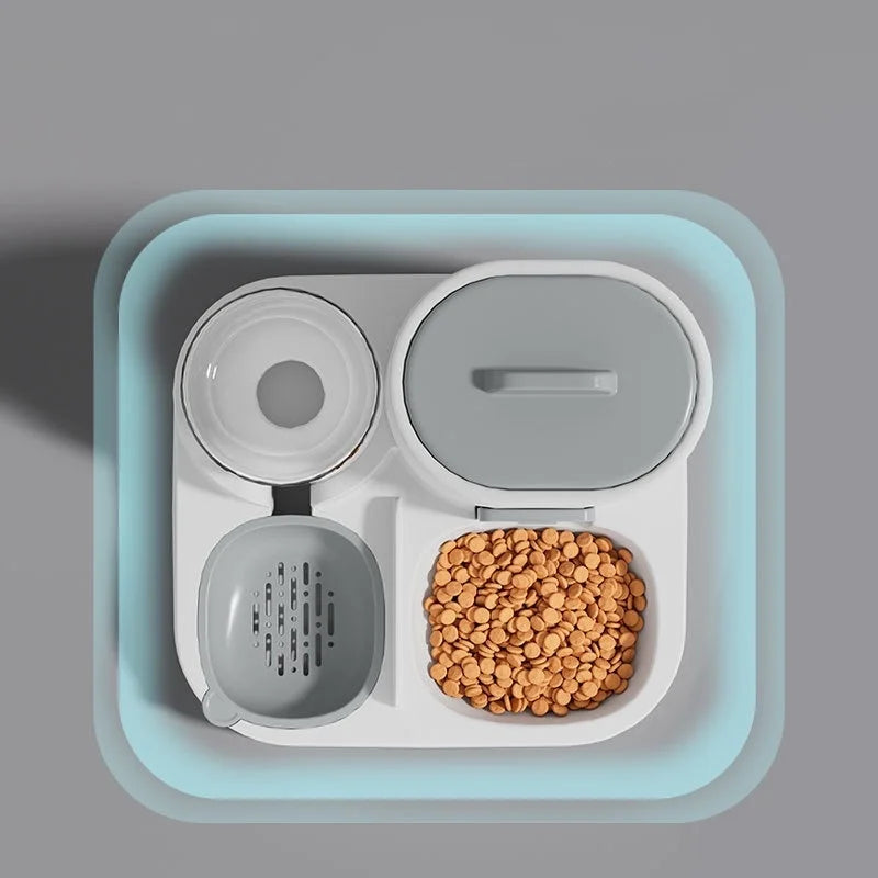 Cat Water Feeder And Food Bowl Two In One Dispenser