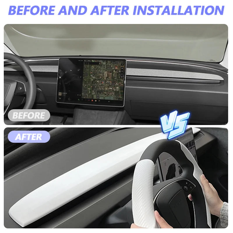 Heenvn Highland Dashboard Cover Trim For Tesla Model 3 And Model Y Juniper