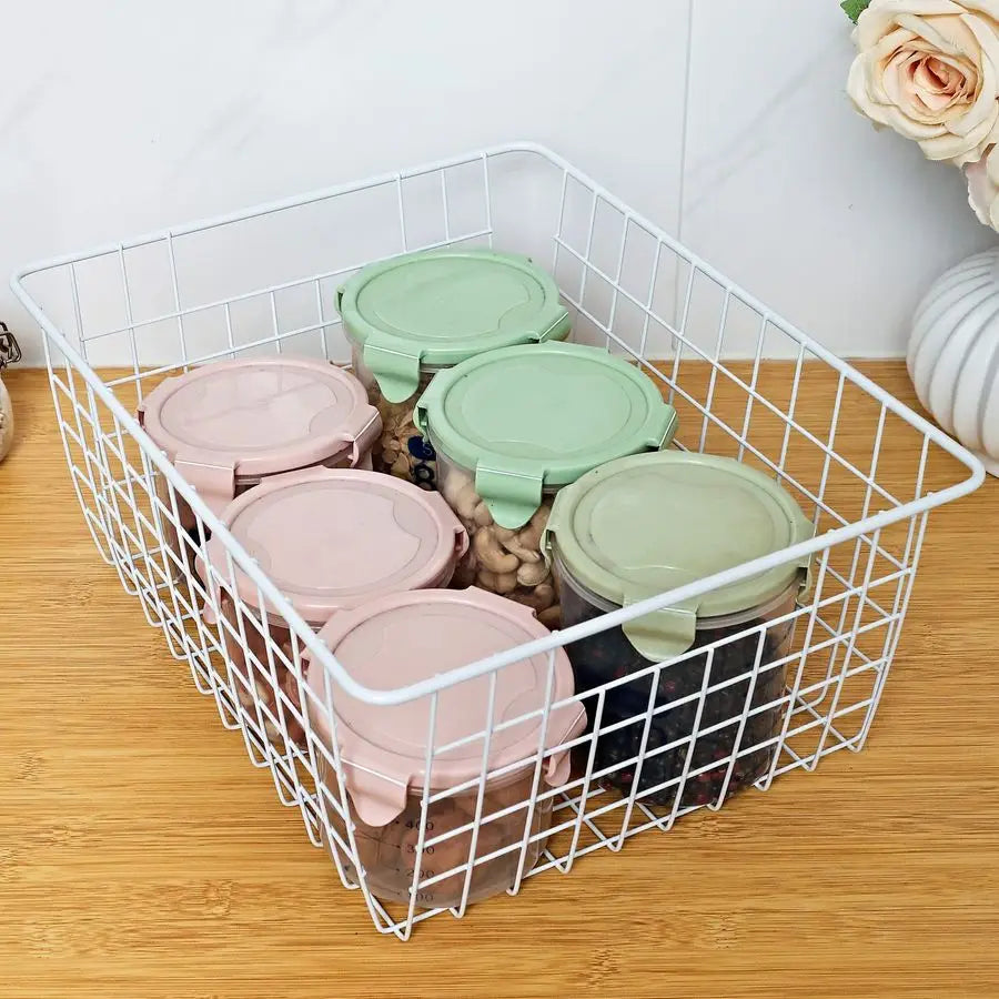 Upright Freezer Storage Baskets Set of 4 for Pantry Organization
