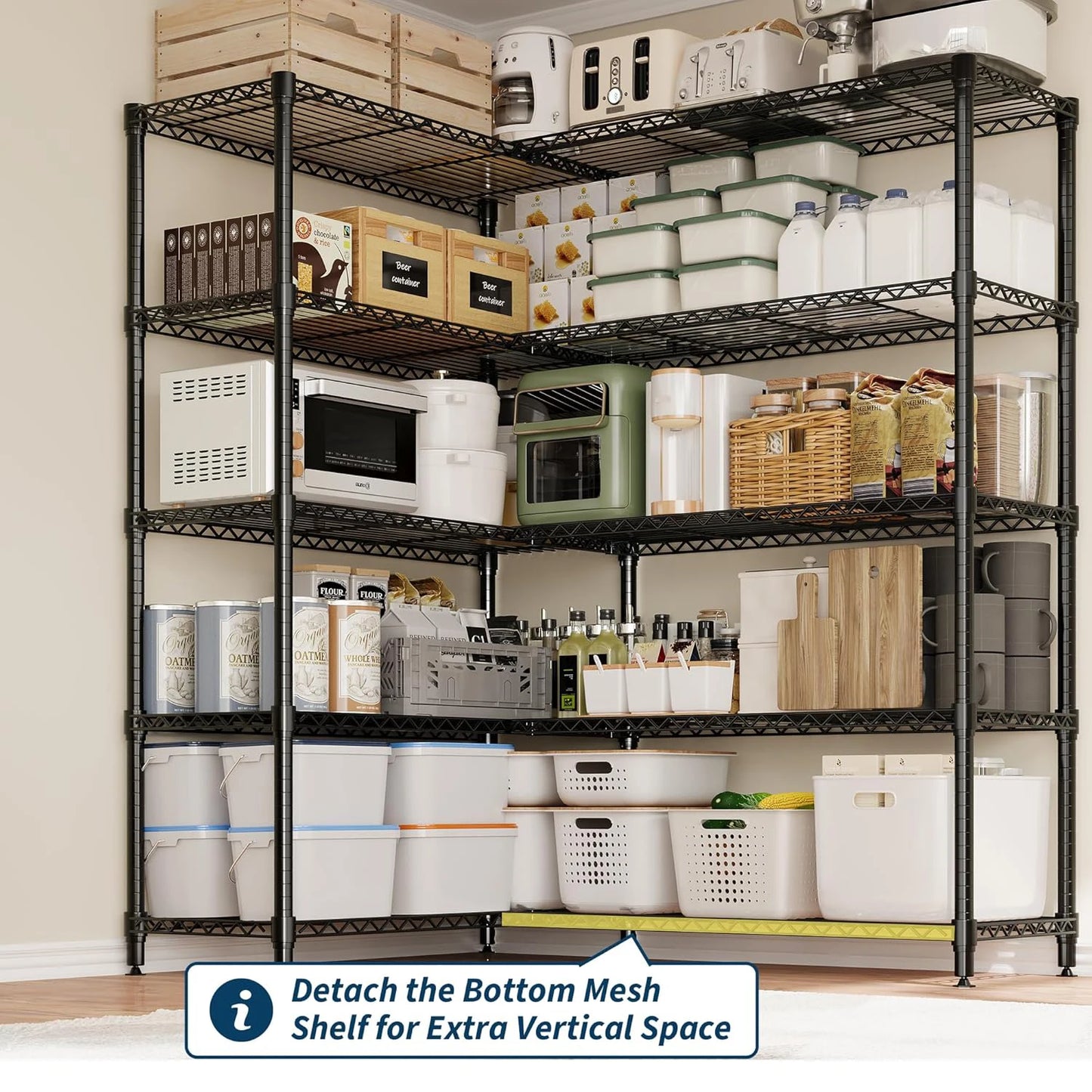 TWISTER.CK Heavy Duty Metal Shelving Unit 5 Tier Storage Shelves